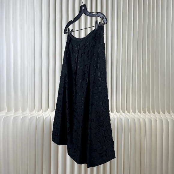 Talbots Pure Silk Black A-Line Floral Eyelet Lace Skirt - Picture 10 of 14